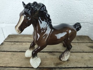 Large Beswick Shire Horse 26cm Long x 21cm Tall