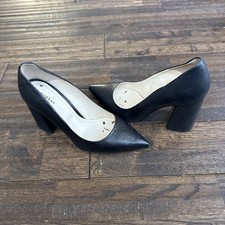 Lulus Elegant Black Heels Size 38 / 8 - Faux Suede Pumps