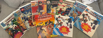 Marvel UK TRANSFORMERS G1 #54, 63-70 SPECIAL TEAMS COMPLETE SET with ALL CARDS 