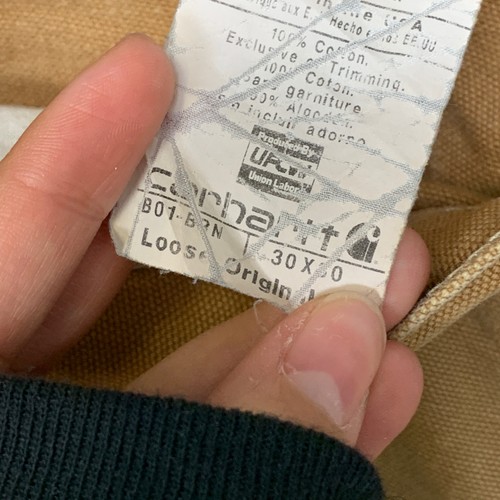 VTG Carhartt USA Made Double Knee Dungaree Carpenter Pants Mens 30x30 Brown by Carhartt, $58.49 - Photo 14