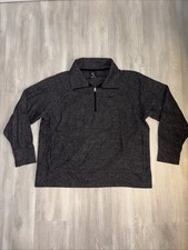 Nike Quarter Zip Dark Gray Pull Over Mens Size L Mock Neck With Pockets