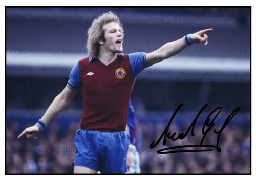 12139. Andy Gray Signed Pictures (A4 Prints) Villa Wolves Everton Scotland etc.