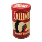 Vintage 1950’s CALUMET Baking Powder Tin 1/2 Pound,  4” Tall