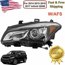 Front Left Driver LED Adaptive Headlight Assembly W/AFS For 14-17 Infiniti Qx80