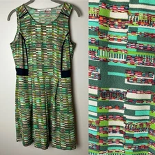 Collective Concepts Sleeveless Dress Size Small Lined Size Zip Multicolor