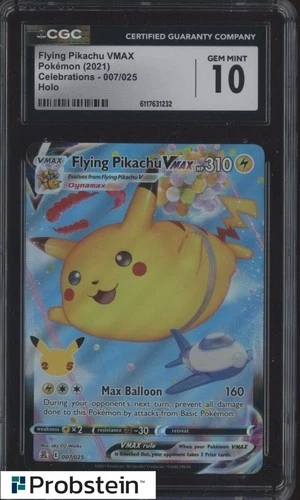 2021 Pokemon Celebrations 007/025 Flying Pikachu VMAX Holo CGC 10 GEM MINT
