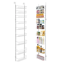 9-Tier Over the Door Pantry Organizer Hanging Storage Rack Adjustable Kitchen
