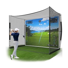Haokelball Golf Practice Net 10x8FT Driving Hitting Net Simulator Cage