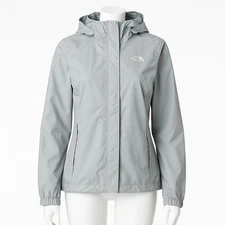 The North Face Resolve 2 Jacket Women Small Gray Hooded Waterproof Windbreaker