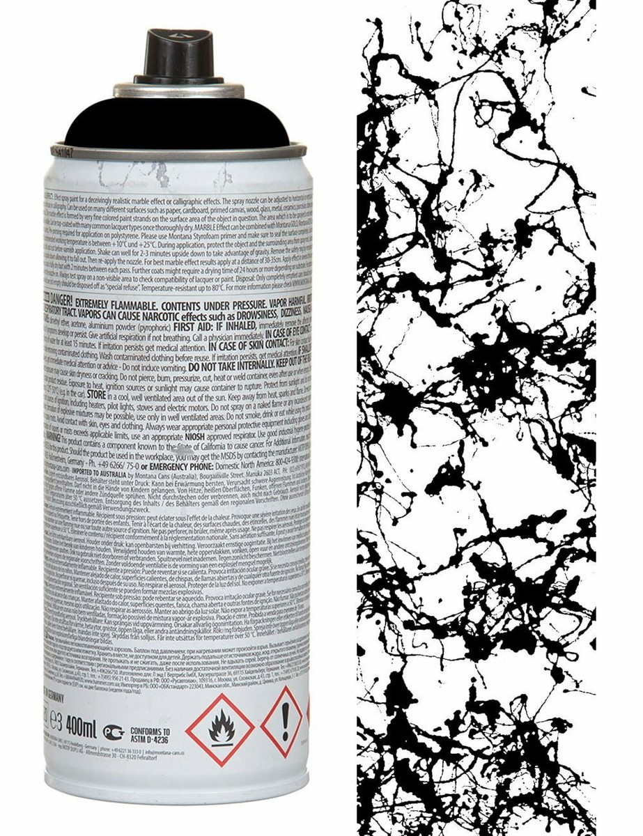 Bombe Peinture Montana Cans Effect - Blanc Effet Marbre, 400ml, EM9100, Neuve