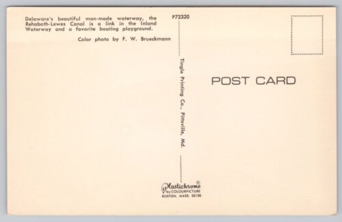 Postcard Lewes Rehoboth Canal Delaware DE - Picture 2 of 2