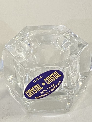 DePlomb Lead Crystal Candle Holders 25% Lead Made in USA Set of 2 DePlome - Picture 8 of 9