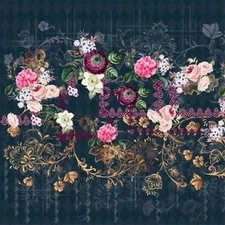 A3 Decoupage Paper for Crafts MIDNIGHT BLOOM Floral Rice Paper - Same Day Ship