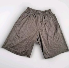 Champion Shorts Youth Size Small GRAY ATHLETIC Elastic Waist Drawstring Pockets