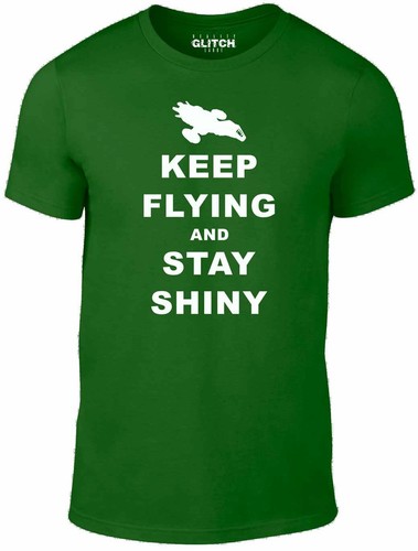 T-shirt uomo Keep Flying Stay Shiny - Divertente t-shirt retrò serenità moda cool - Foto 3 di 7