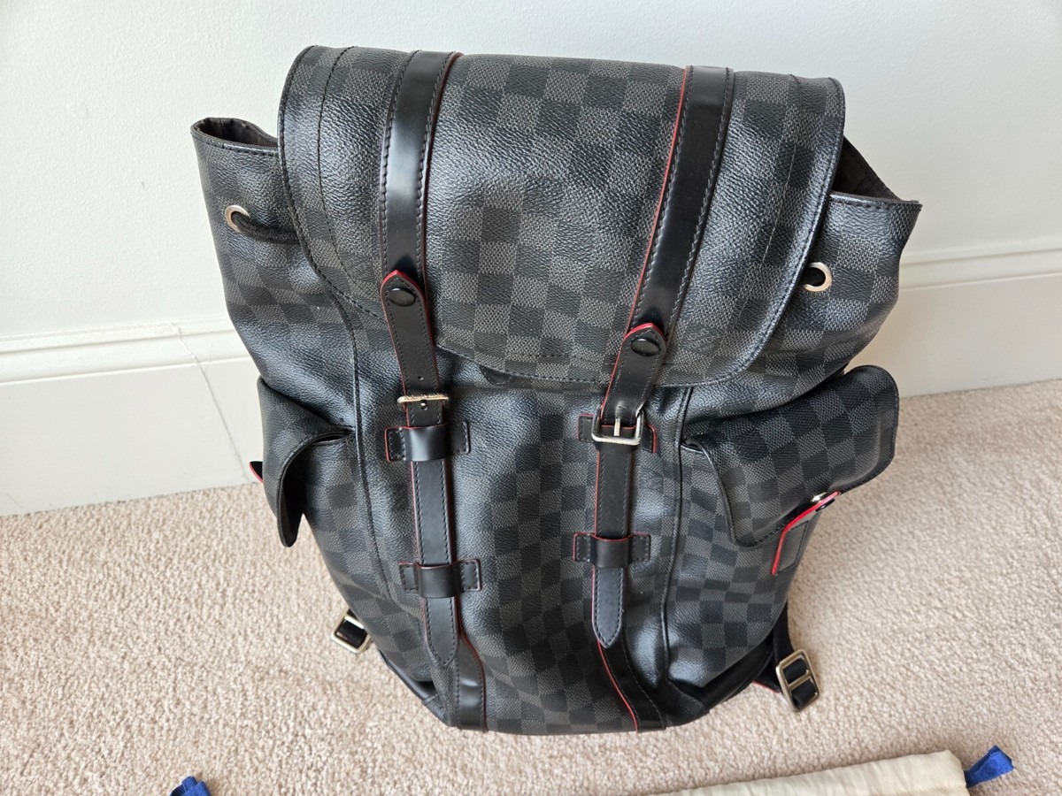 Auth LOUIS VUITTON N41575 Damier Graphite Christopher PM Bag