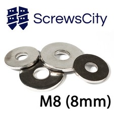 THICK WOOD CONSTRUCTION WASHERS DIN 440 A2 STAINLESS STEEL M8