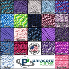 Paracord Planet 550 10 - 100 Feet Parachute Cord Type III 7 Strand - USA Made