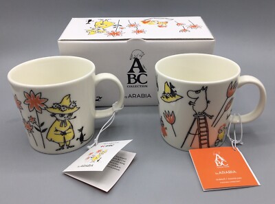 Zwei Arabia ABC Collection Mumin Tassen, neu & originalverpackt