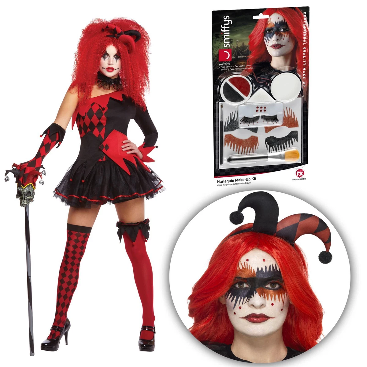 Halloween Jester Makeup