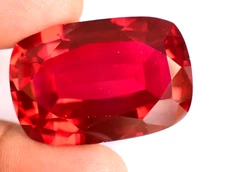 92.75 Ct Natural Mozambique Blood Red Ruby Certified Cushion GIGANTIC Gemstone