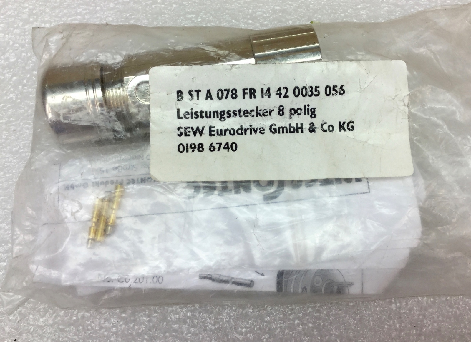 SEW EURODRIVE 01986740 INTERCONTEC POWER PLUG 01986740 NEW IN PKG eBay