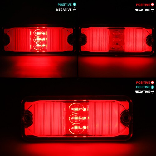 LED Side Marker Lights Clearance Lamp 4" Turn Signal Tail Trailer RV Truck Lorry - Picture 7 of 19