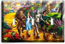 LIGHTSWITCH OUTLET YELLOW BRICK ROAD WIZARD OF OZ DOROTHY TOTO SCARECROW TIN MAN