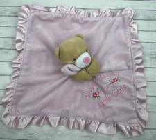 BABY STARTERS Pink Thank Heaven for Little Girls Lovey Plush Satin Bear Rattle