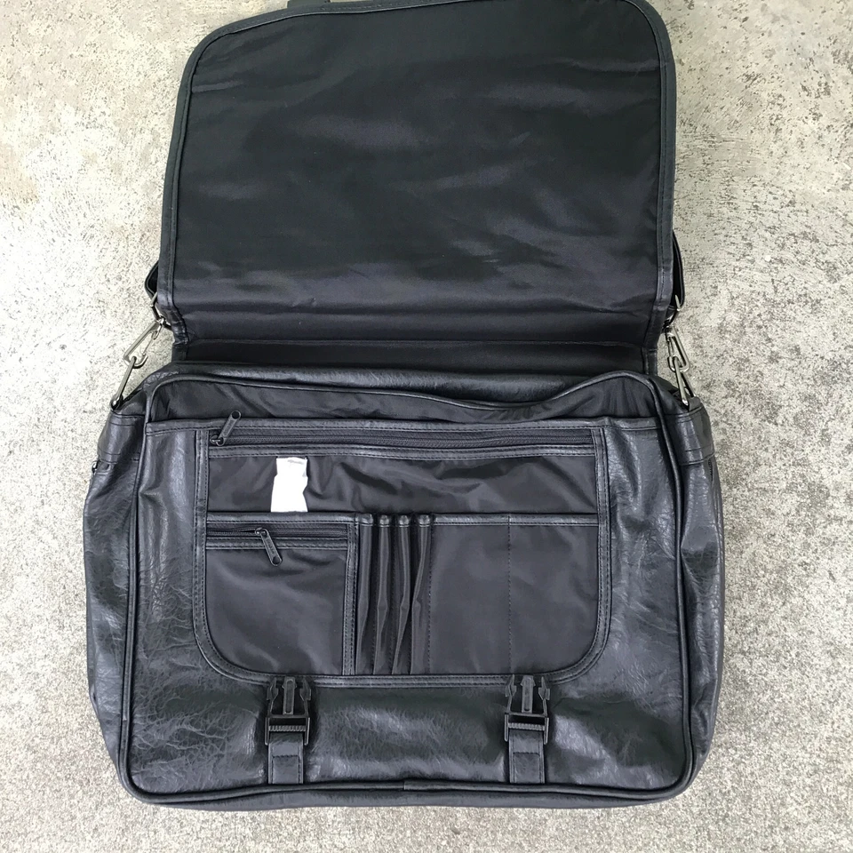 Новый с Ярлыками Gemline 2490 черный Messenger сумка ноутбука кожаный ремень через плечо - Изображение 4 из 4