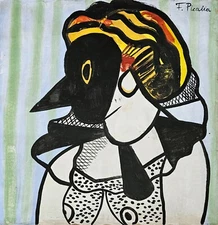 Francis Picabia Signed Abstract Oil Painting on Canvas - French Modern Art