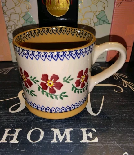 RETIRED VINTAGE NICHOLAS MOSSE POTTERY IRELAND CLEMATIS LARGE MUG