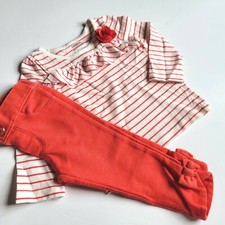 Gymboree 12-18 mo Fairy Tale Forest Striped Flower Top Jeggings Set NWT orange