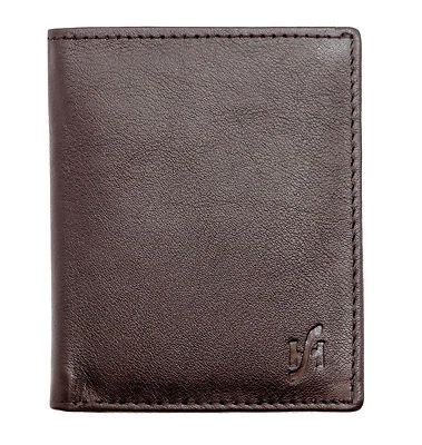 STARHIDE SLIM REAL LEATHER CREDIT CARD HOLDER MINI CARD CASE WALLET - 205 BROWN