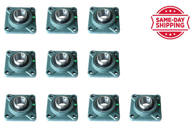 BGR (10 PCS) UCF 202-10 Pillow Block Flange Bearing 5/8'' Bore 4 Bolt Solid Based