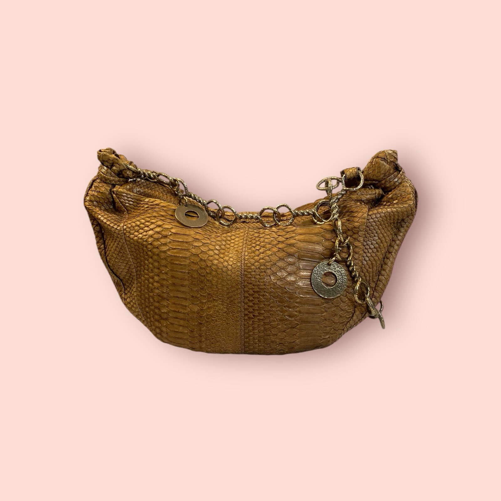 SALVATORE FERRAGAMO Brown Python Luxury Designer … - image 10