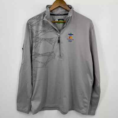 Sunice Sweatshirt Men's M Gray 1/2 Zip Pullover Vancoucer 2010 Winter Olympics