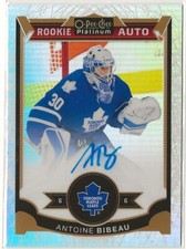 2015-16 O-Pee-Chee Platinum White Ice Auto Rookie #172 Antoine Bibeau 82/99