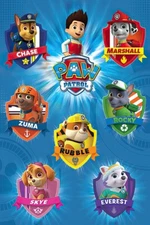 Paw Patrol - TV Show Poster / Print (Character Crests) (Size: 24" X 36")