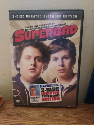 Superbad (DVD, 2007, 2-Disc Set, Special Edition; Unrated; Extended Cut) Tested 
