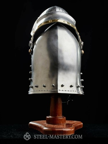 Casco BASCINET Medieval, BASCINET CON KLAPPVISOR Casco BASCINET Medieval - Imagen 4 de 4