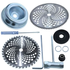 10" x 40&80T Carbide Tip Brush Cutter Trimmer Blades Kit For Husqvarna Stihl Ego