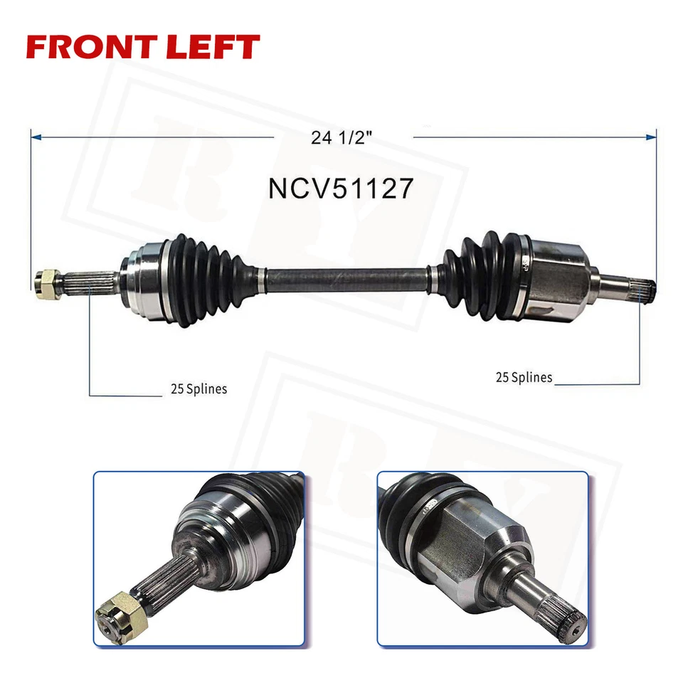 Eje delantero izquierdo CV para Mitsubishi Mirage 1997 1998-2002 1,5 L tracción delantera NCV51127 Foto 2 de 4