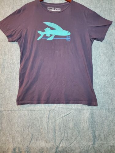 Patagonia Triton Spear Fish T-Shirt Tee Purple Men's Size XL Made In USA - Picture 1 of 3