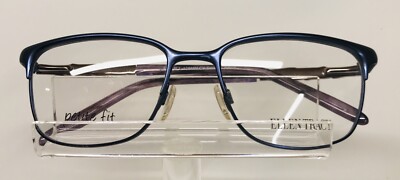 Ellen Tracy Shima Eyeglass Frame Navy 49mm Authentic with Case
