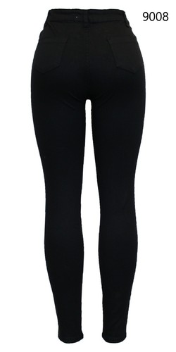 New Womens High Waist Stretchy Blue White Knee Cut Skinny Denim distressed Jean - Picture 72 of 82