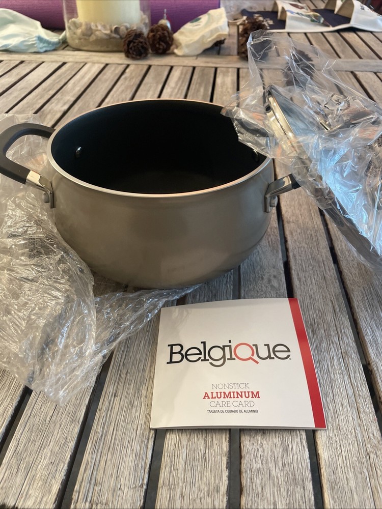 Belgique 3 qt  Stock Pot w/Lid Nonstick Aluminum Pot