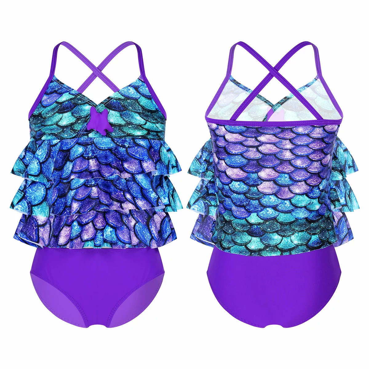Mermaid print cheap bathing suit