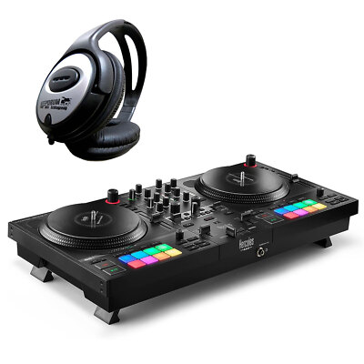 Hercules DJControl Inpulse T-7 2-Deck USB DJ-Controller + keepdrum Kopfhöre
