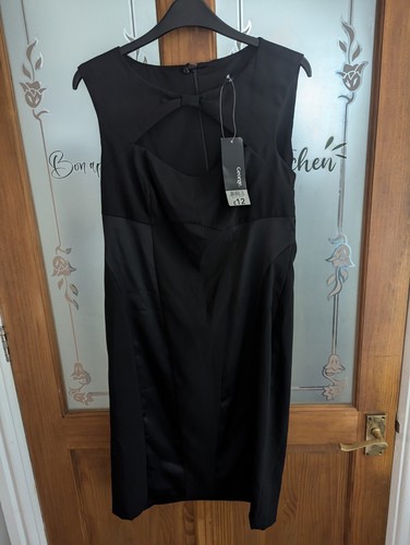 George Black Dress with Bow Detail Size 12 Brand New